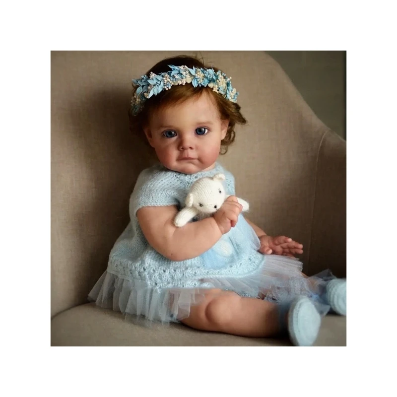 

Q0KB 23.62 Inches Reborns Realistic Girl with Moving Arm & Leg Handmade