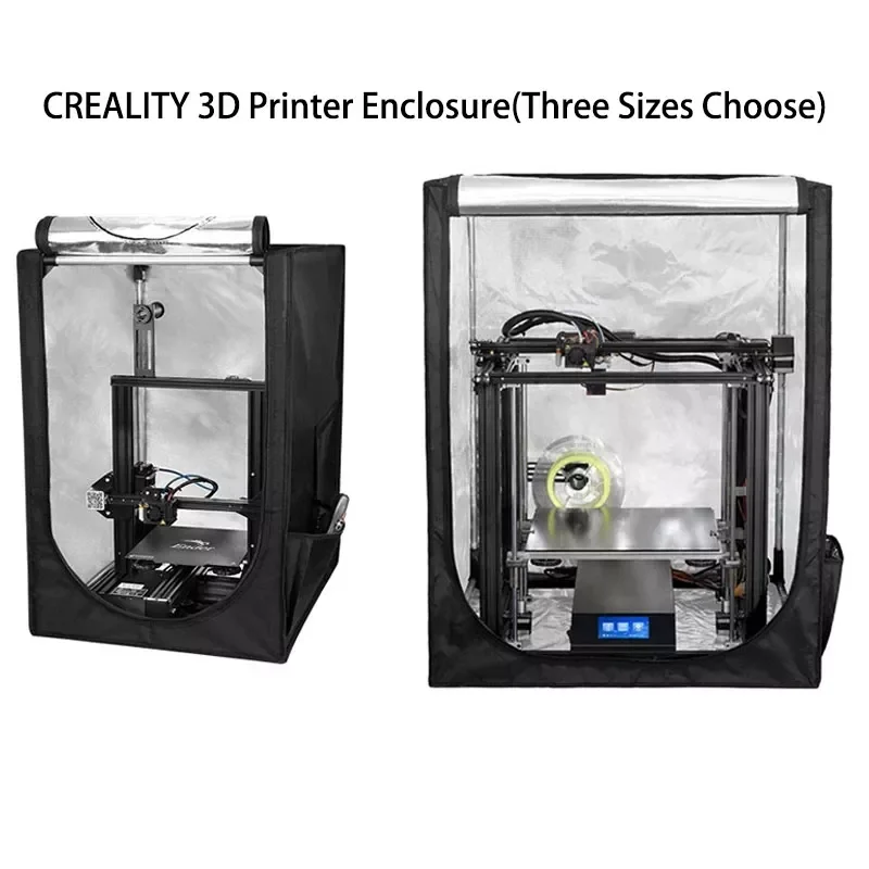 

CREALITY 3D Printer Multifunction Enclosure Three Sizes Choose Aluminum Foil With Frame Retardant Safe,Quick Easy Installation