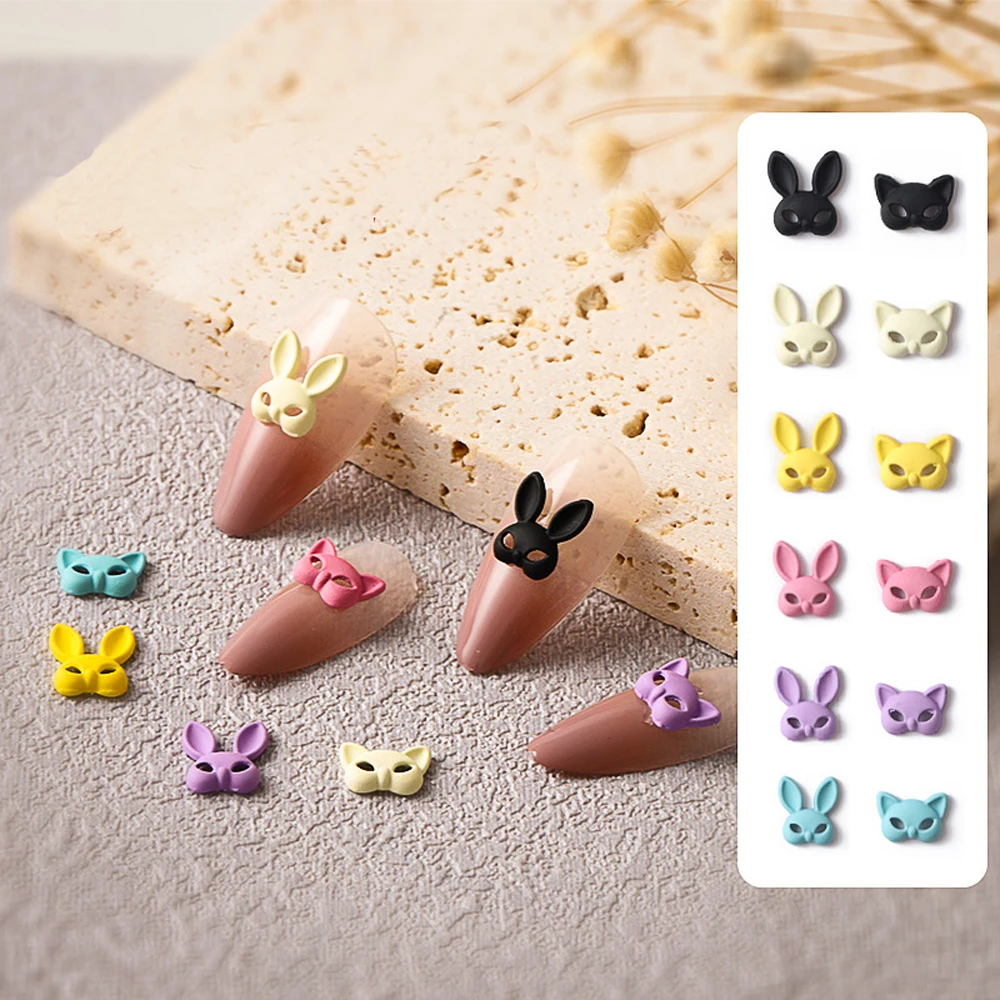 

10pcs Matte Kawaii Nail Charms Jewelry 3D Mocha Colorful Cat Kitten Cat Nail Decoration DIY Mini Korea Design Nail Decor Parts