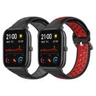 Ремешок силиконовый для Huami Amazfit GTS, спортивный Воздухопроницаемый сменный Браслет для часов Amazfit bip S GTS2 GTR 42 мм, 20 мм
