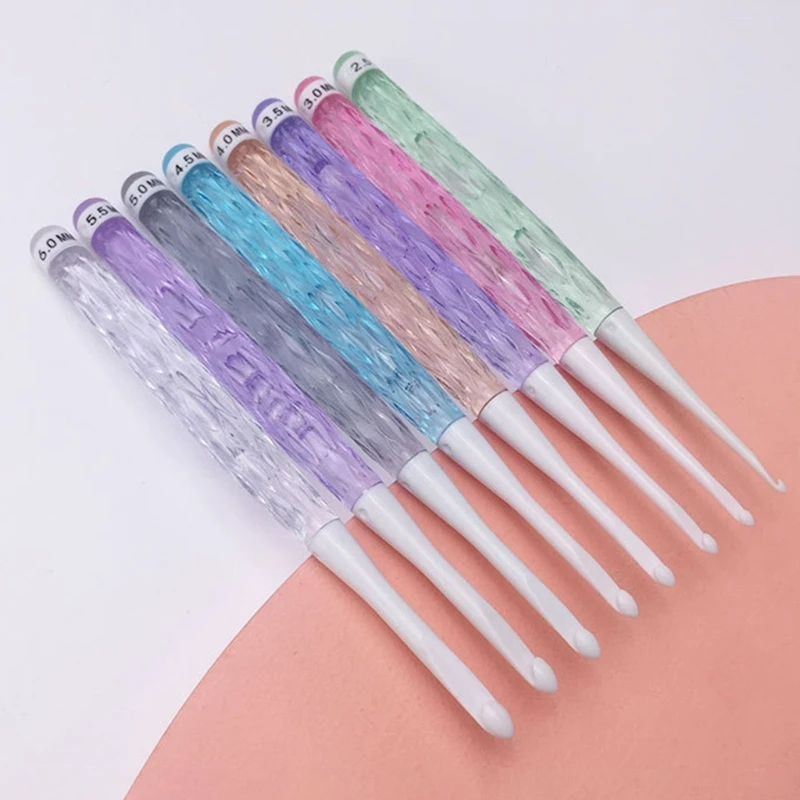 8 шт. Игла для вязания крючком с длинной ручкой начинающих опытных любителей