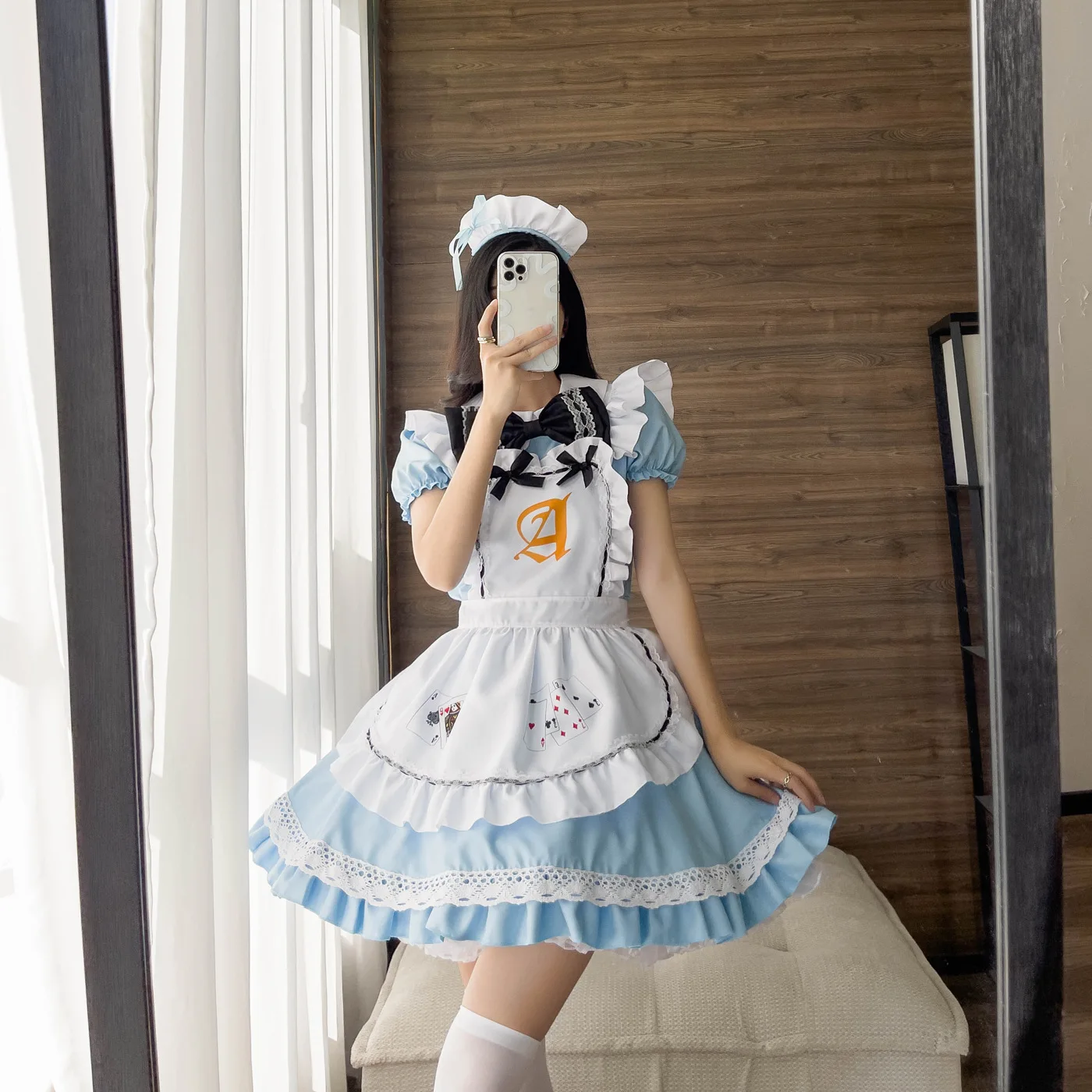 

New Japanese Anime Cos Clothing Alice in Wonderland Series Playing Cards Maid Costume Cosplay Clothing Costumes for Girls 2023