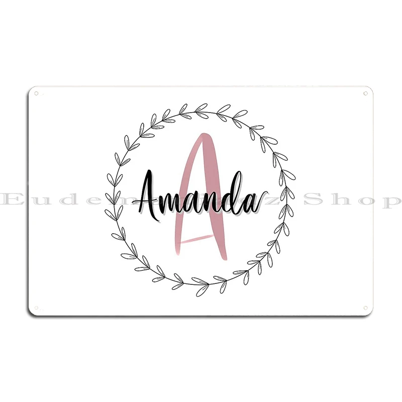 Металлическая табличка с именем Аманды персонализированный постер на стену в