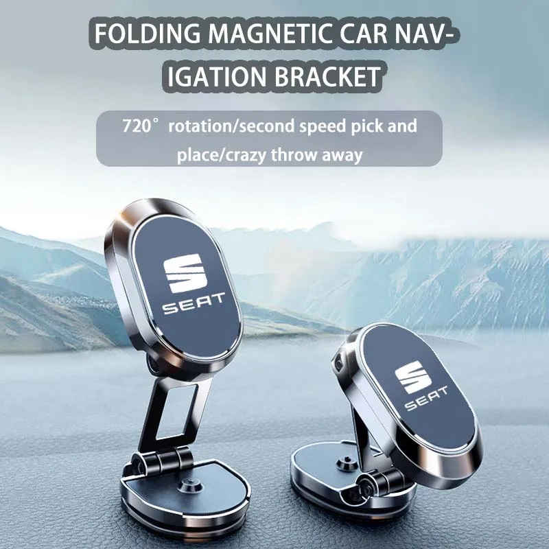

Magnetic Car Phone Mount Magnet GPS Holder DIY Logo For Seat Fr Leon Mk3 Mk2 5f Ibiza Altea 6j Accessories 2023