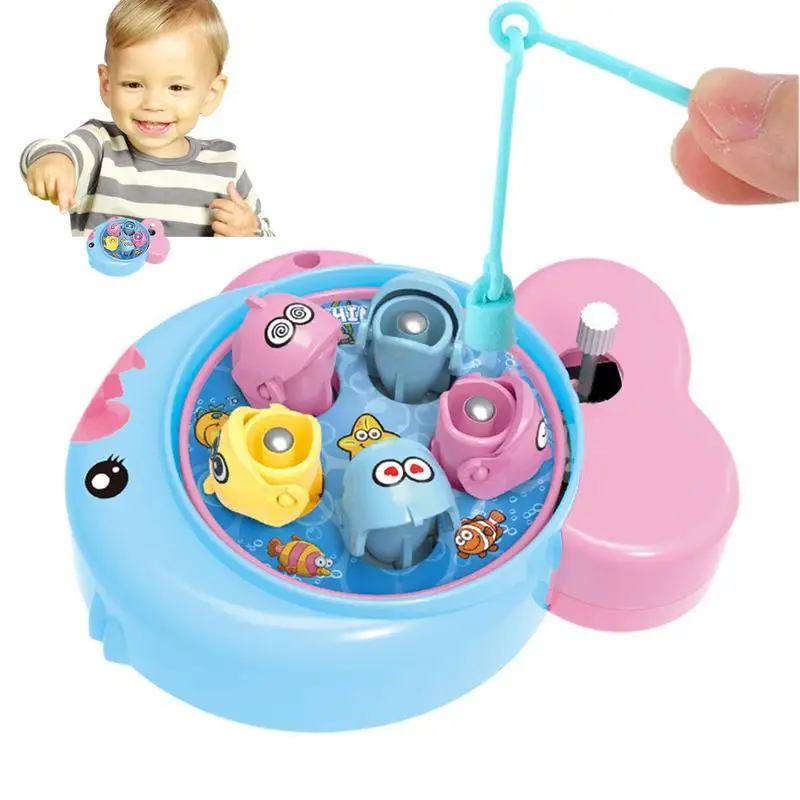 

Outdoor Fun Magnetic Waterproof Fishing Toy Set Play Game Floating Colorful Kids Wind Up Learning Education Todders Gift
