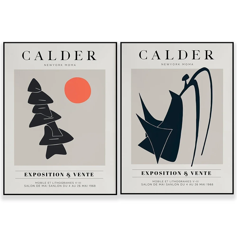 Оригинальный выставочный постер для печати Calder динамический Lithograph 1968 M0MA