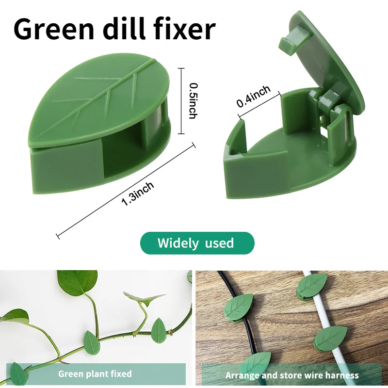 

10/20/30pcs Green New Vine Green Plant Indoor Finishing Clip Green Dill Fixer Climbing Wall Nail-free Decal Rack Wall