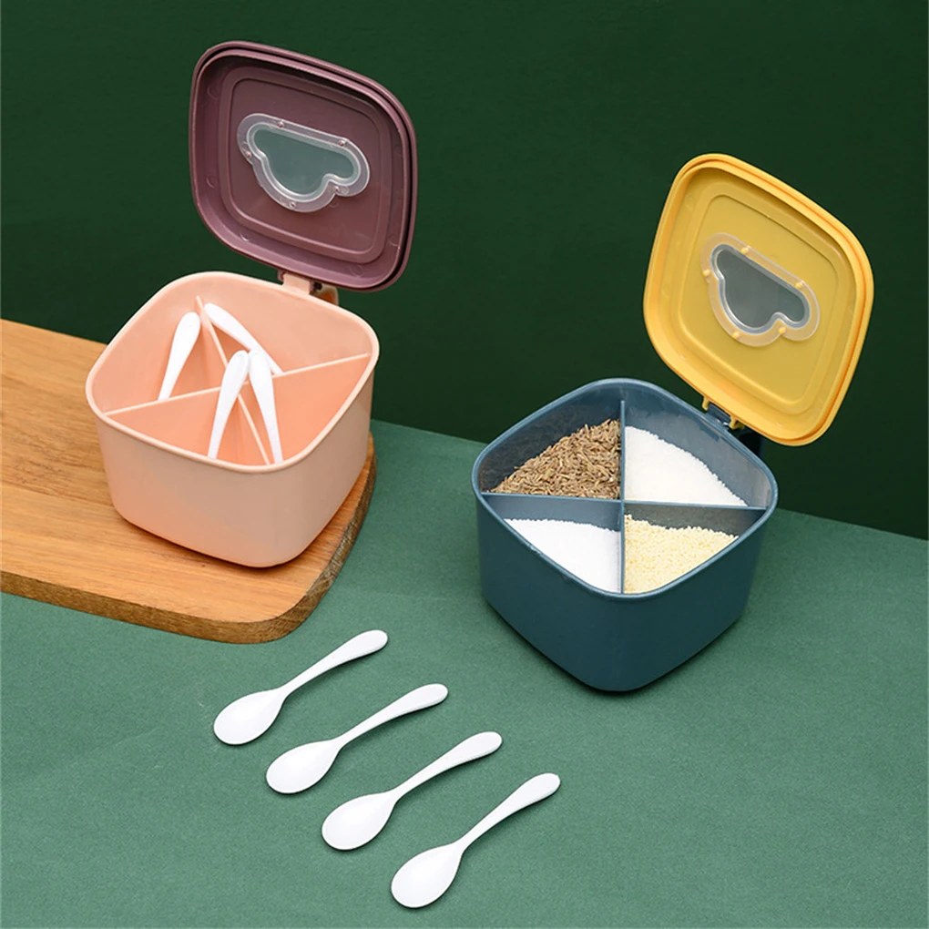 

Spice Box Combination Multi-Grid Seasoning Kit Storage Boxes Dust-proof Containers Moisture-proof Jars Kitchen Salt Herb
