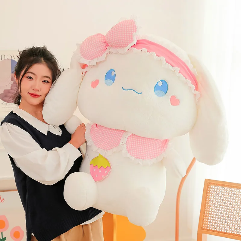 

Новинка Sanrio Kawaii плюшевая игрушка клубника Cinnamoroll аниме мультяшная кукла подушка набивное Животное украшение комнаты подарок на день рождения для девочки