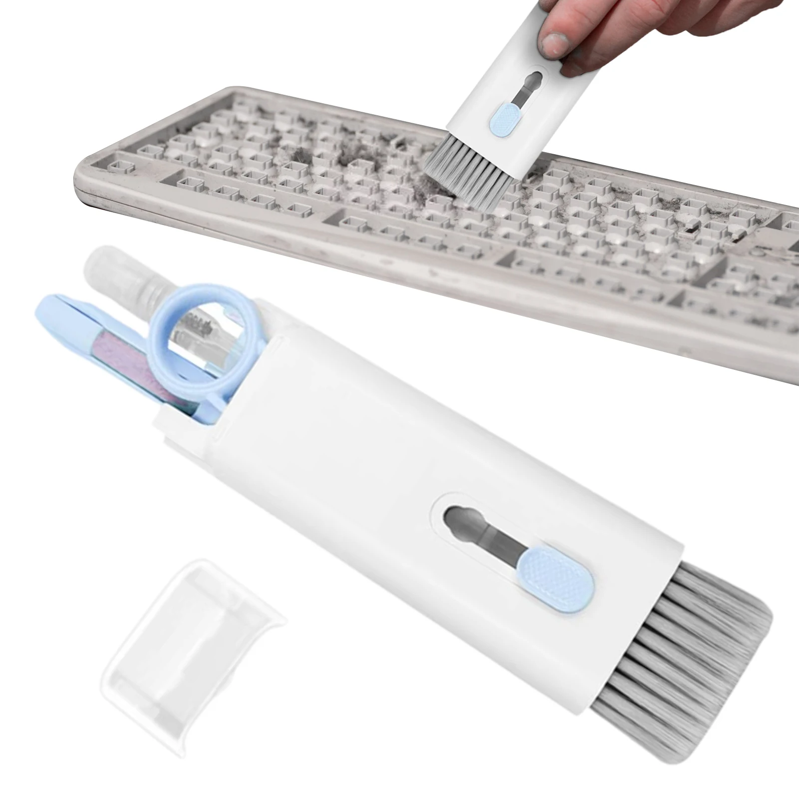 

7in1 Computer Keyboard Cleaner Brush Kit Earphone Cleaning Pen For Headset Keyboard Cleaning Tools Cleaner Keycap Puller Kit