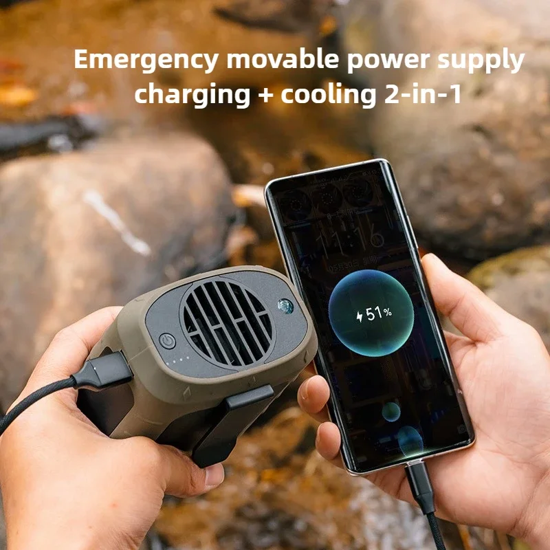 Новый уличный бесшумный поясной вентилятор портативный USB-блок питания для