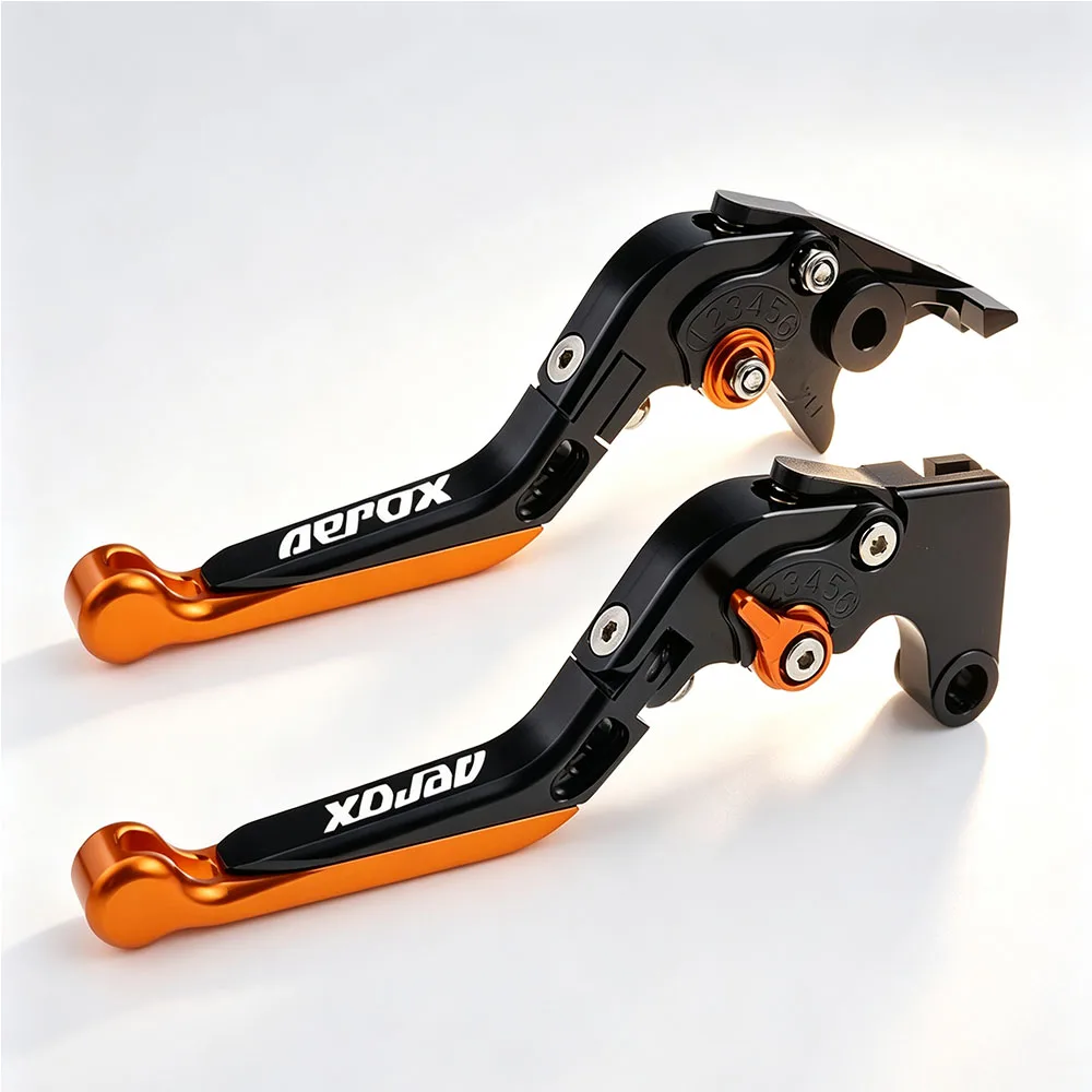 Фото Для Yamaha Aerox/NVX155/QBIX125 Aerox 155 NVX155 QBIX125 2017-2019 Мотоциклетные регулируемые складные рычаги тормоза и сцепления из алюминия, обработанного на станке с ЧПУ. №5