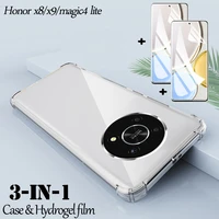 accessories silicone cases for honor x8 2022 x9 5g honor magic4 lite clear back cover xonor x9 x8 aribag case screen protector