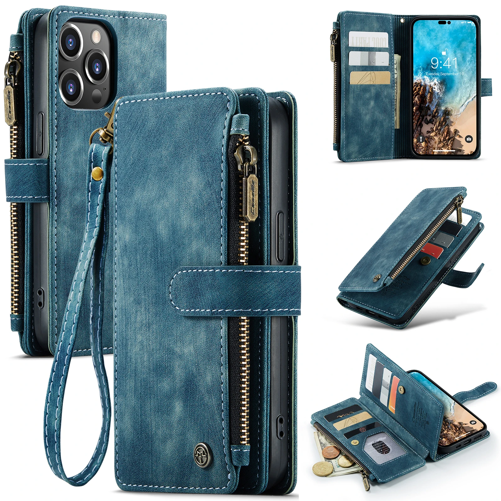 

CaseMe Case For Samsung Note 20 Ultra S22 S21 S20 Ultra/S21 S22 S20 S10 S21/S20 FE Leather Wallet Magnet Cover Card Cash Slots