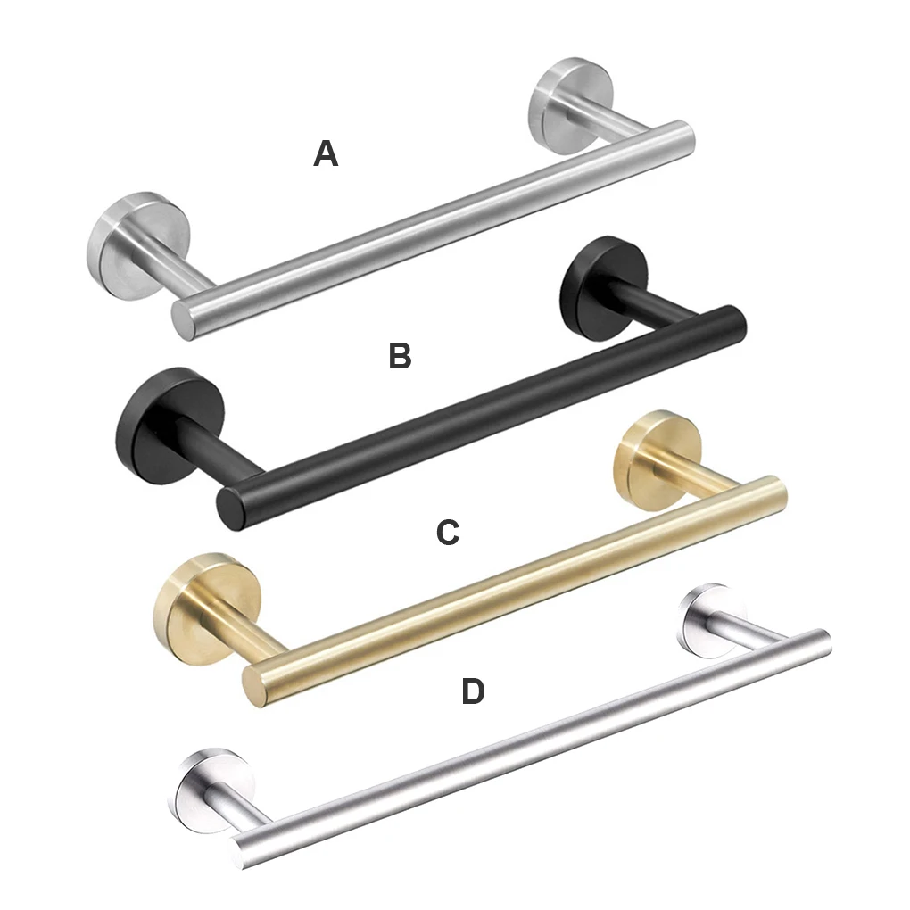 

Towel Bar Stainless Steel 50cm Wall Mount Modern Holder Organizer Hanging Shelf Interior Accessories Kitchen Silver