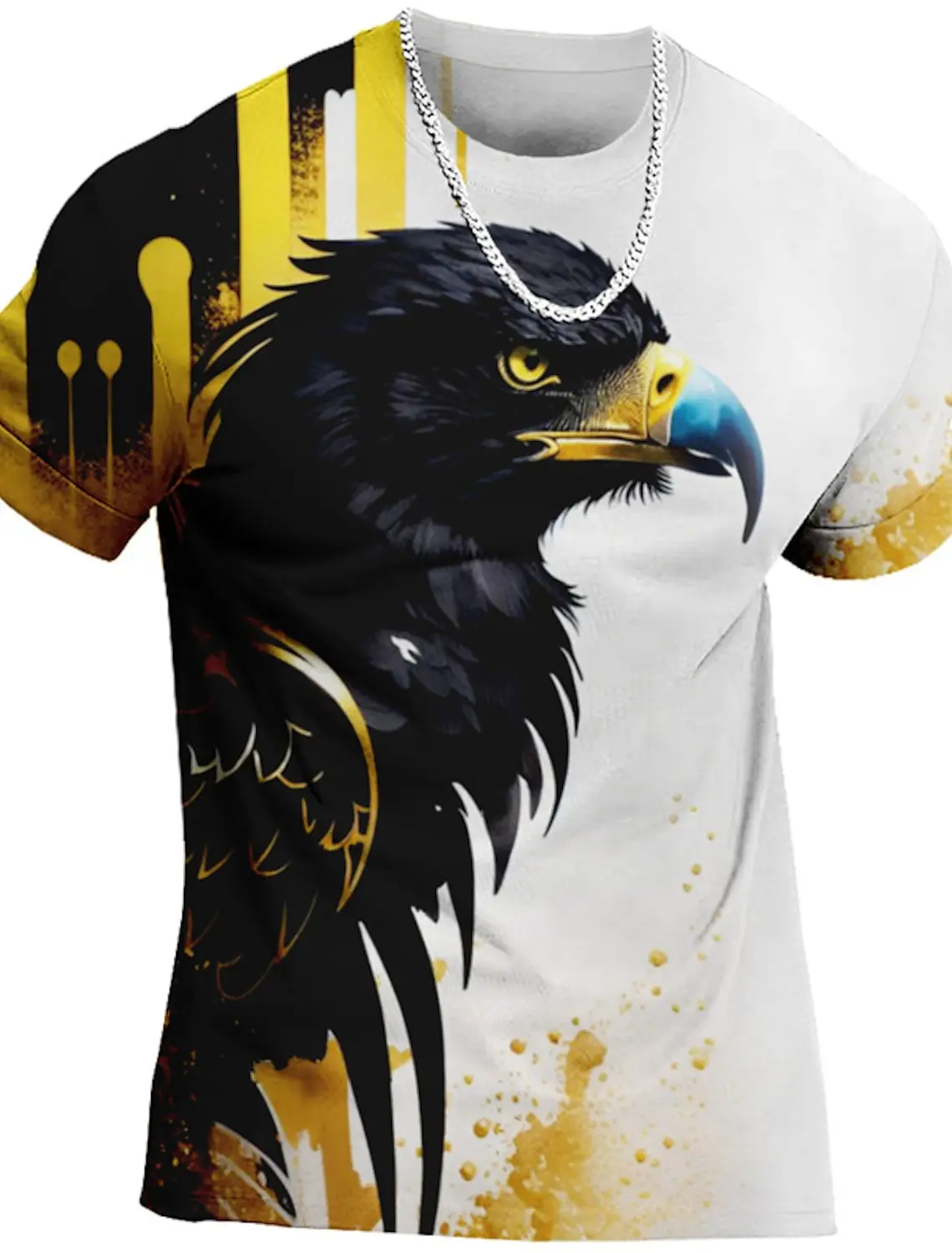 

American Eagle Graphics T-Shirt For Men 3D Print Tees Animal Camisetas Pattern Short Sleeve Tops Summer Casual Men Clothing2023