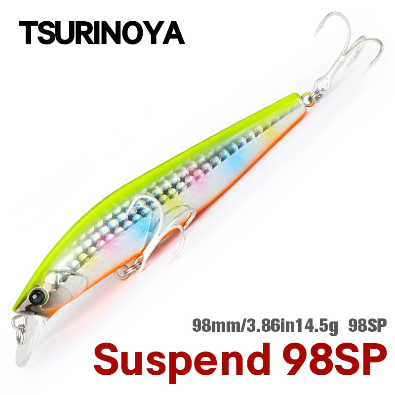 

TSURINOYA DW86 подвесной гольян 98 мм 14,5 г Вольфрамовая весовая система дальнего заброса искусственные жесткие приманки воблеры свимбейт Pesca