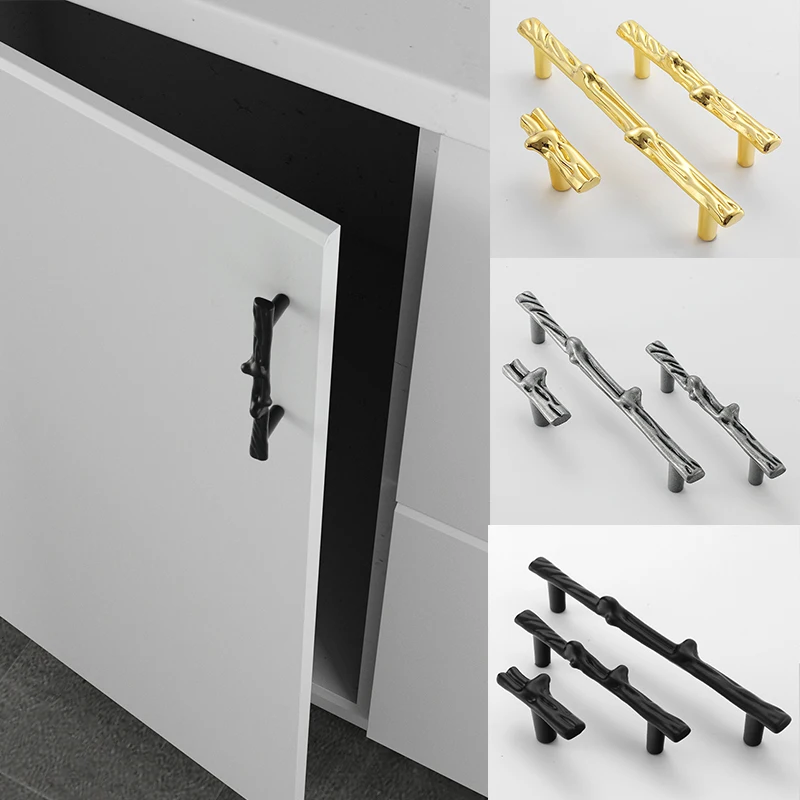 Ручка для мебели в виде ветки дерева креативная кухонная фурнитура ручки шкафов