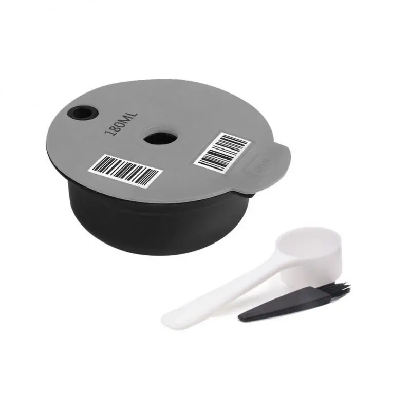 

60/180 ML Coffee Capsules Reusable Silicone Lid Compatible with Bosch Coffee Capsule Pod with Slicone Lid Coffee Spoon