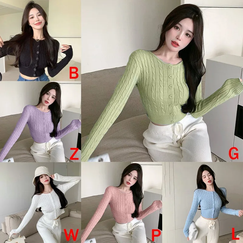 Женский Вязаный Кардиган Винтажный Свитер С Длинными Рукавами И Узором