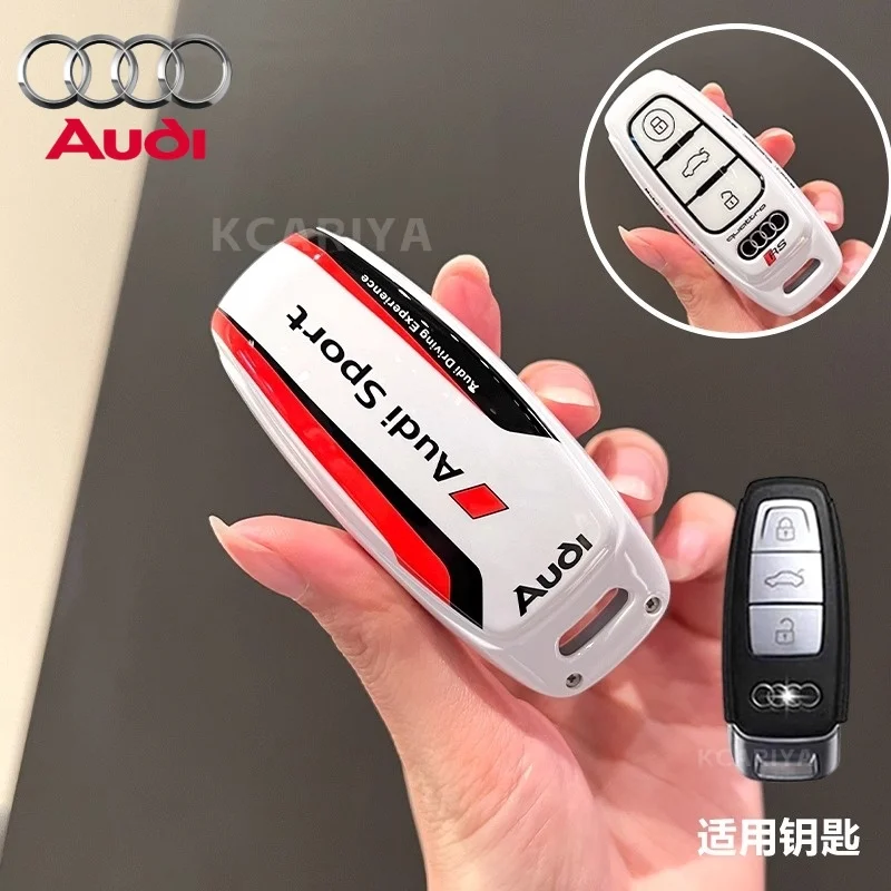 

Спортивный стиль ABS чехол для автомобильного ключа с дистанционным управлением для Audi Q8 RSQ8 A6 C8 S6 RS6 A7 S7 RS7 A3 8Y A8 D5 4N RS E-tron GT