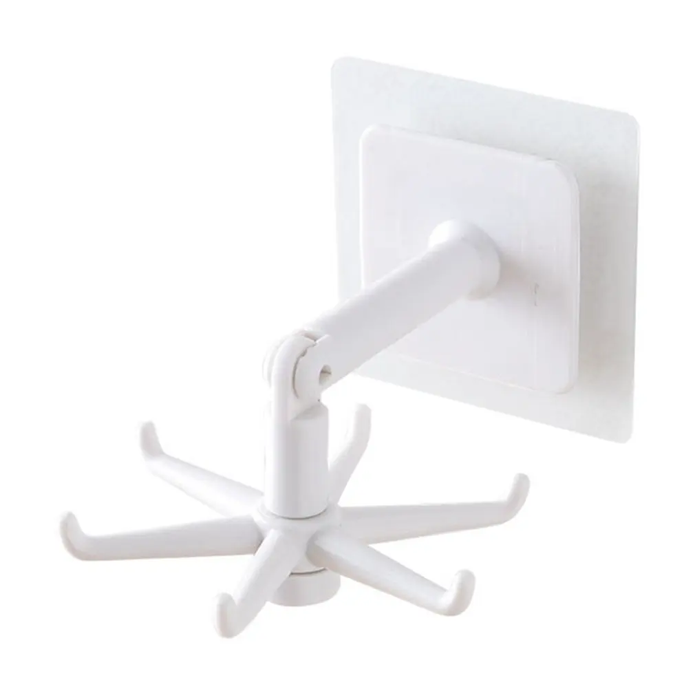 

New Black Wall Hanger Wall Durable And Practical Rotatable Hook Bathroom Rack Punch Storage Bathroom Hook for Kitchen Equipment