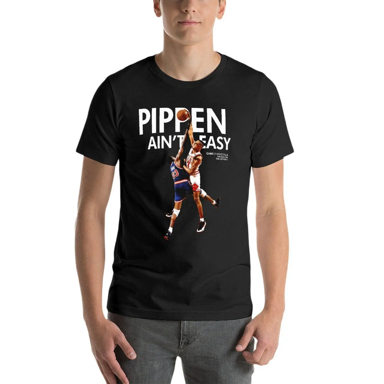 

Pippen Ain'T Easy Oversize T-Shirts Custom Mens Clothing 100% Cotton Streetwear Big Size Top Tee