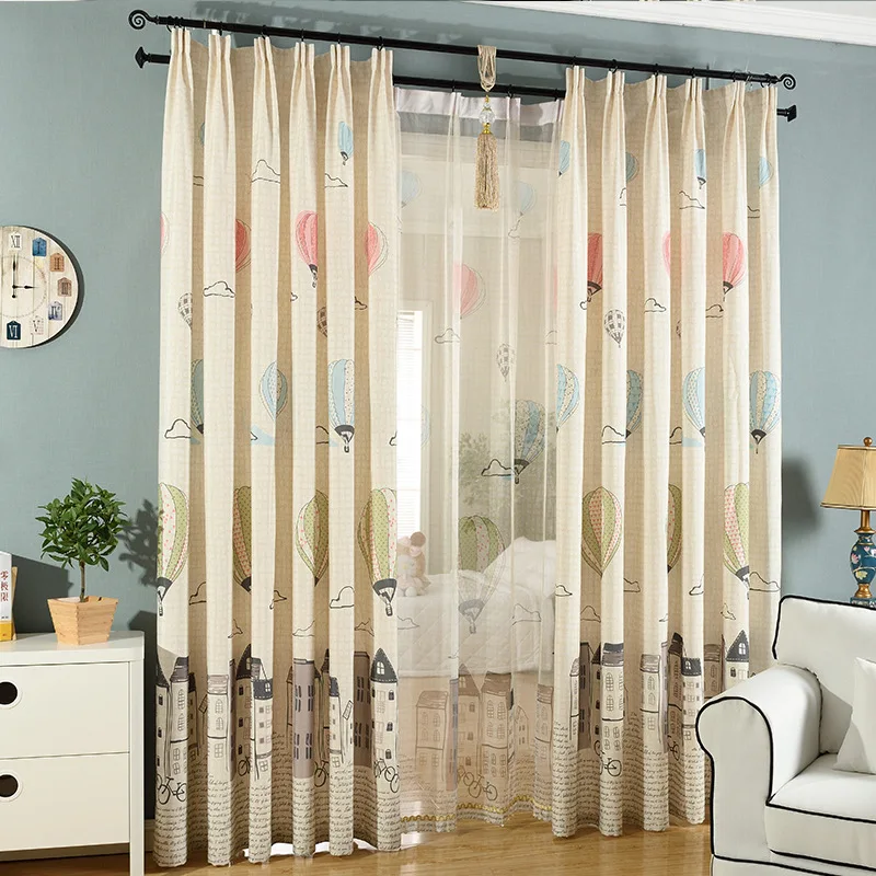 

White balloon curtains kids blackout curtains Cloth Sheer Tulle Home Decor Curtains for Living Room Bedroom curtains WP403B