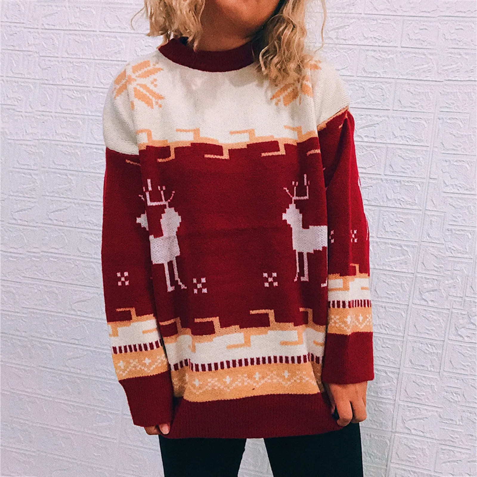

Women Cardigan Sweater Side Button Sweater Ladies Christmas Top Shirts Long-Sleeved Dressy Christmas Sweaters Girl Stocking