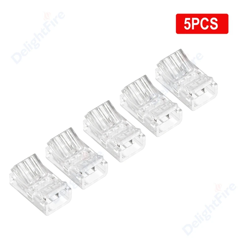 

2pin COB LED Connectors LED Strip Connector Extension Wire Terminal For 2835 5050 SMD COB Tape Lights Fixed Clamp Clips