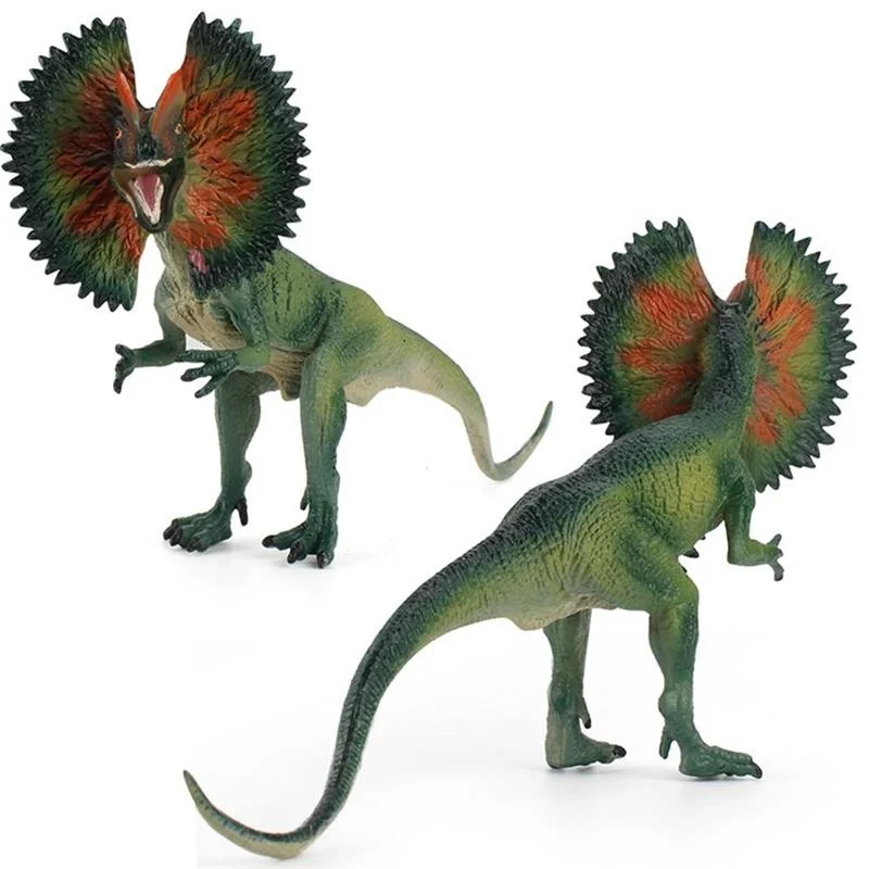 Dilophosaurus Dinosaurs Figure Jurassic World Dilophosaurus Simulation PVC Action Model Toys Raptor Dinosaurs Ornaments For Kids