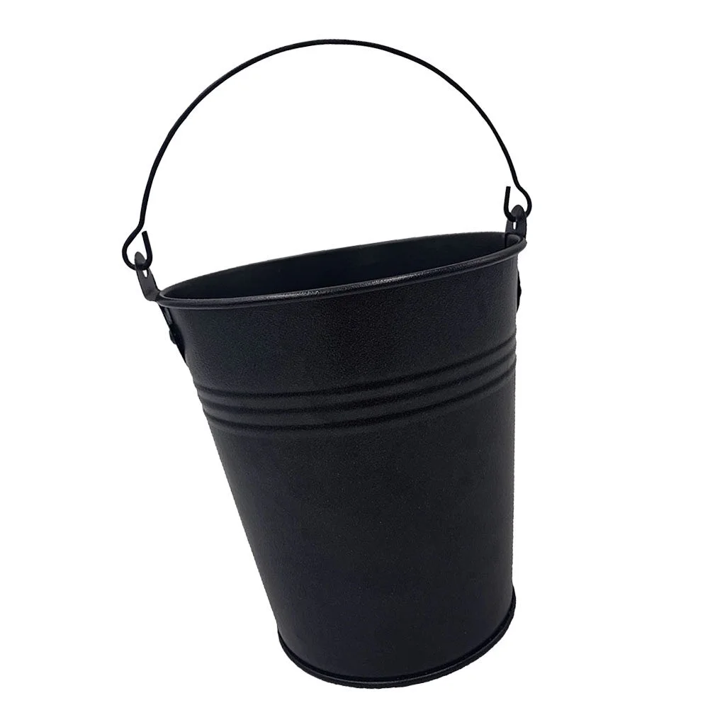 

Black Grease Drip Bucket Barbecue Grease Bucket Oil Bucket Grill Drip Grease Container Galvanized Metal Buckets with Handles