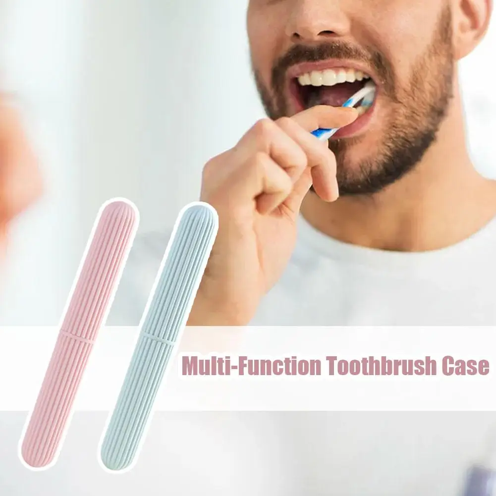 

Multi-Function Toothbrush Case with Cover Portable Tooth Travel Protect Boxes Tube Home Bathroom Cover Brush Dust-Proof Out D3K7