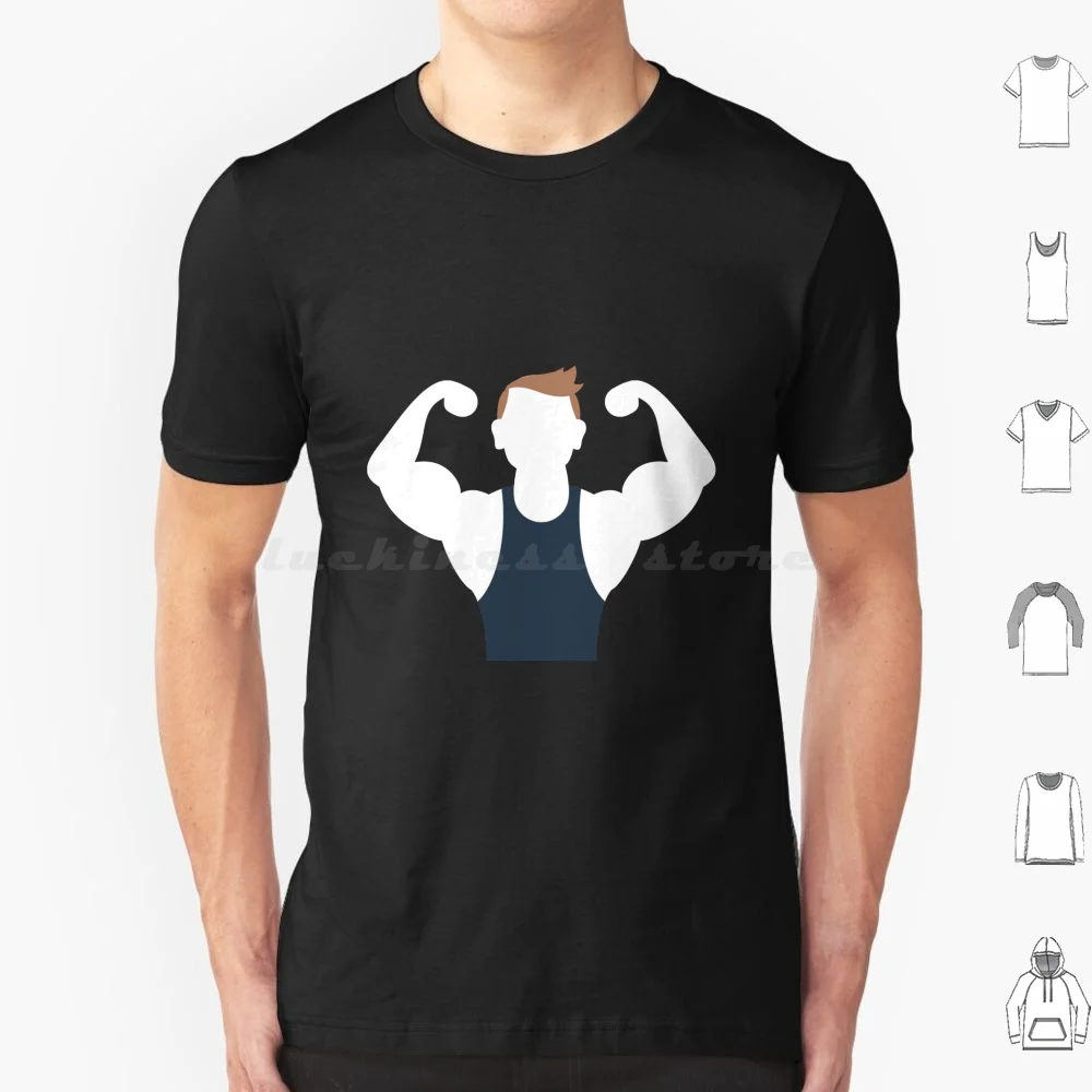 Футболка из хлопка для тренажерного зала, 6Xl