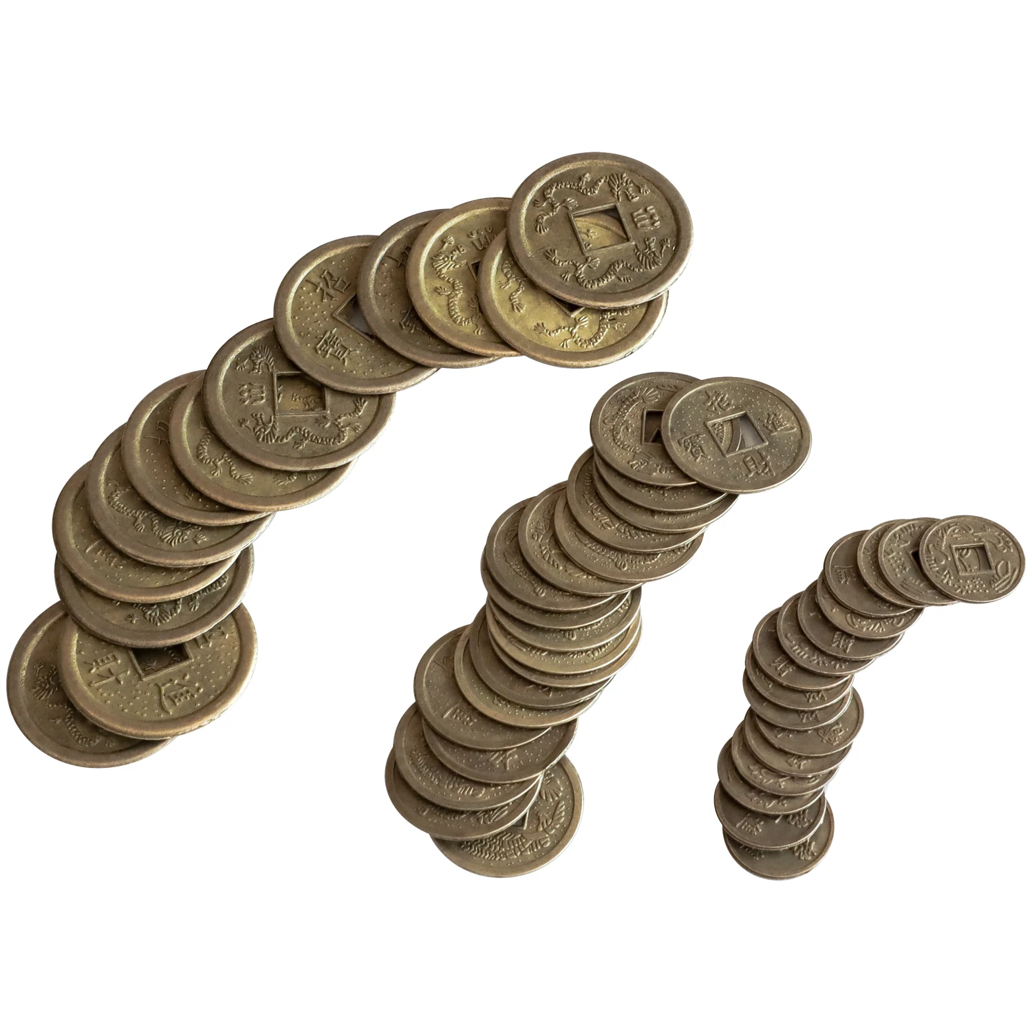 10/20/24mm Chinese Feng Shui Lucky Coins Ancient Oriental Emperor Qing Money Good Fortune Dragon Coin Gift for Collection |