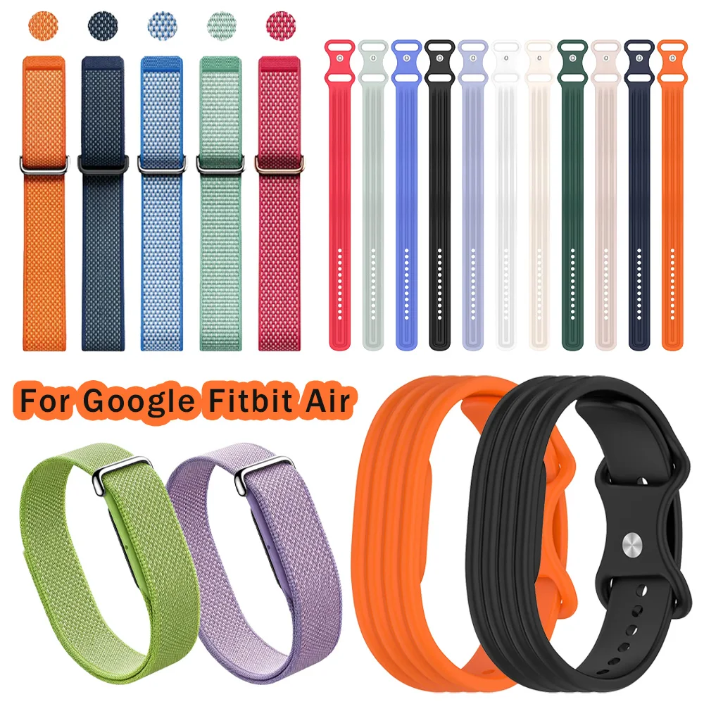 Фото Официальный ремешок для часов 1:1 из нейлона и силикона для Google Fitbit Air, спортивный дышащий браслет, аксессуар для Google Fitbit Air №1