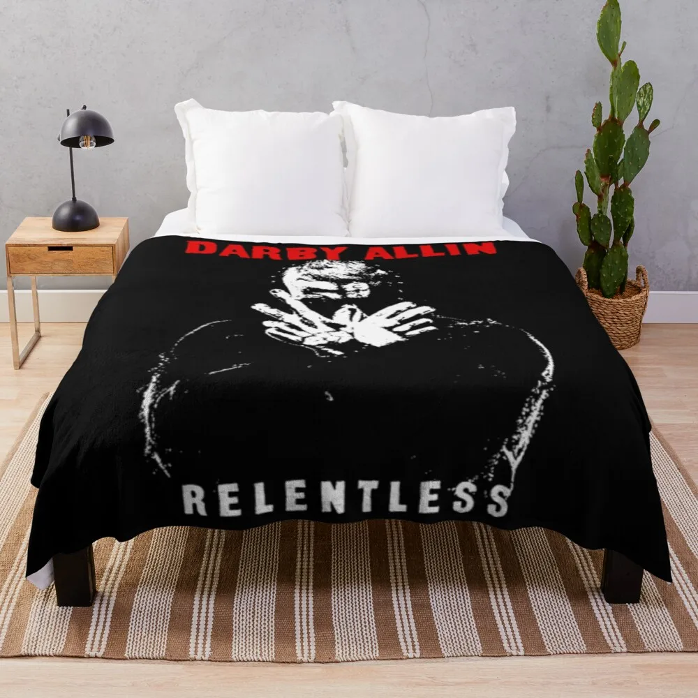 

Darby Allin T-ShirtDarby Relentless Throw Blanket Blankets For Bed Dorm Room Essentials