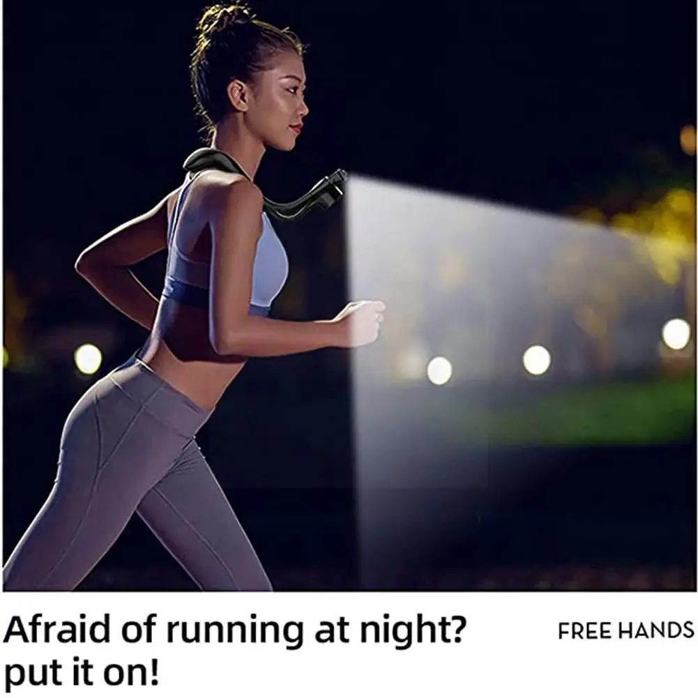 

Ночной вентилятор для бега со светодиодной подвеской на шею, переносной охлаждающий шейный Usb-вентилятор с перезаряжаемой чашечкой, перено...