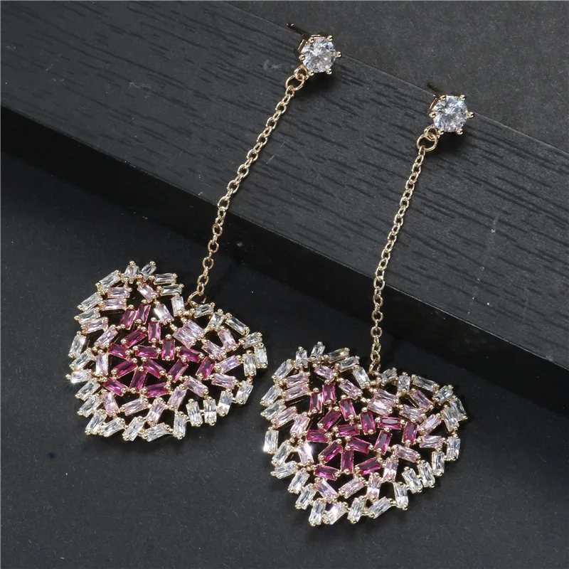 Милые и романтичные циркониевые Серьги love из Японии Южной Кореи женские