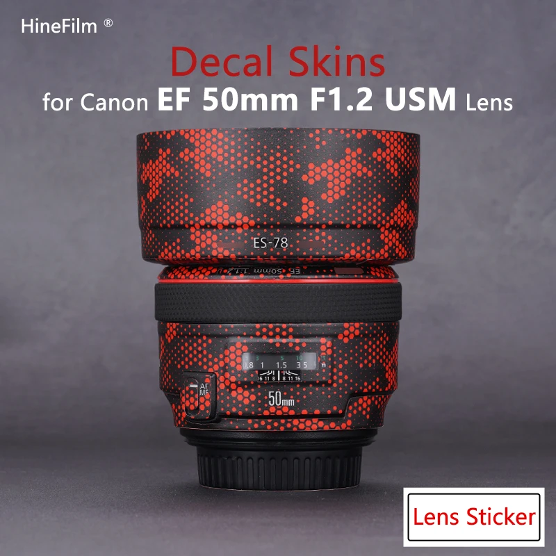 

50 F1.2 Lens Premium Decal Skin for Canon EF 50mm f/1.2L USM Lens Protector EF50 F1.2 Lens Anti-scratch Cover Film Wrap Sticker