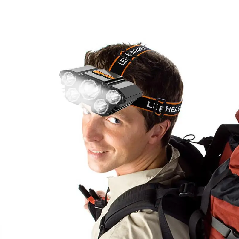 

Самый мощный фонарь с датчиком освещенности, Головной фонарь с USB-зарядкой, Головной фонарь, водонепроницаемый Головной фонарь для кемпинга, походов