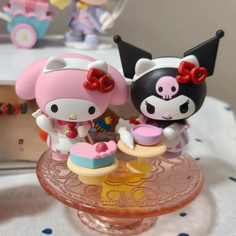 POPMART Hello Kitty серия 50-летия слепая коробка Pochacco Hangyodon Kuromi милая кукла экшн-фигурка