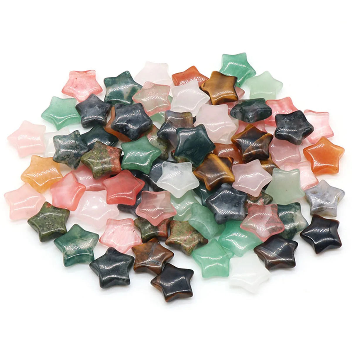 

Natural Stone Ornament Star Shape Gemstone Healing Landscape for Jewelry Making Bag Pendant Research Conference Room Accessories