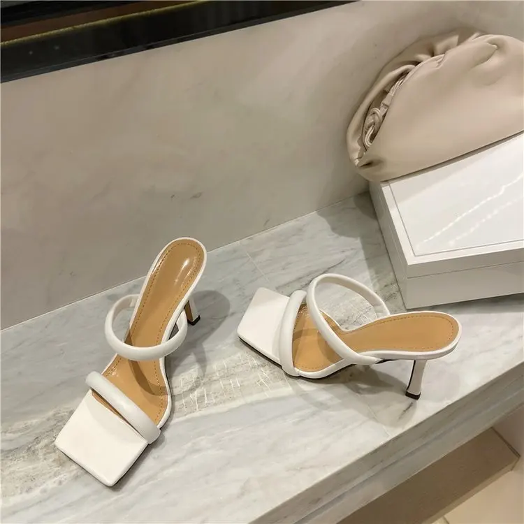 

2022 Rome Shallow Ankle Strap Sandals Women Summer Fashion Alligator Pattern Heigh Shoes Heels De Mujeres Elastic Band
