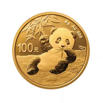 2020 China Panda 24K Gold Commemorative Coin/Bullion Real Original 8g Au.999 100 Yuan UNC