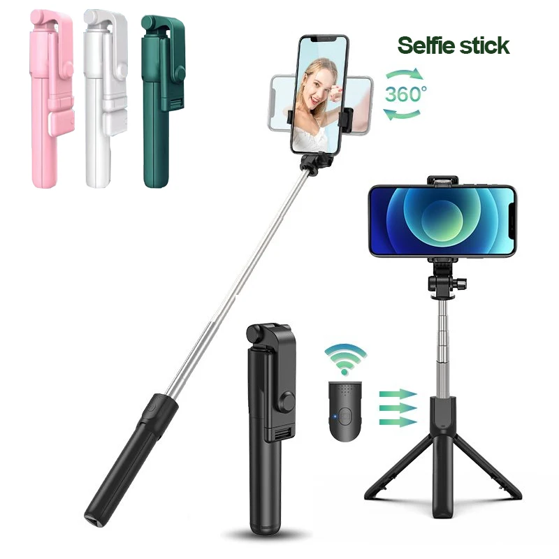 

Selfie Stick Tripod Wireless Bluetooth Remote Control Telescopic Foldable Extendable With Fill Light 360° Rotation Phone Holder