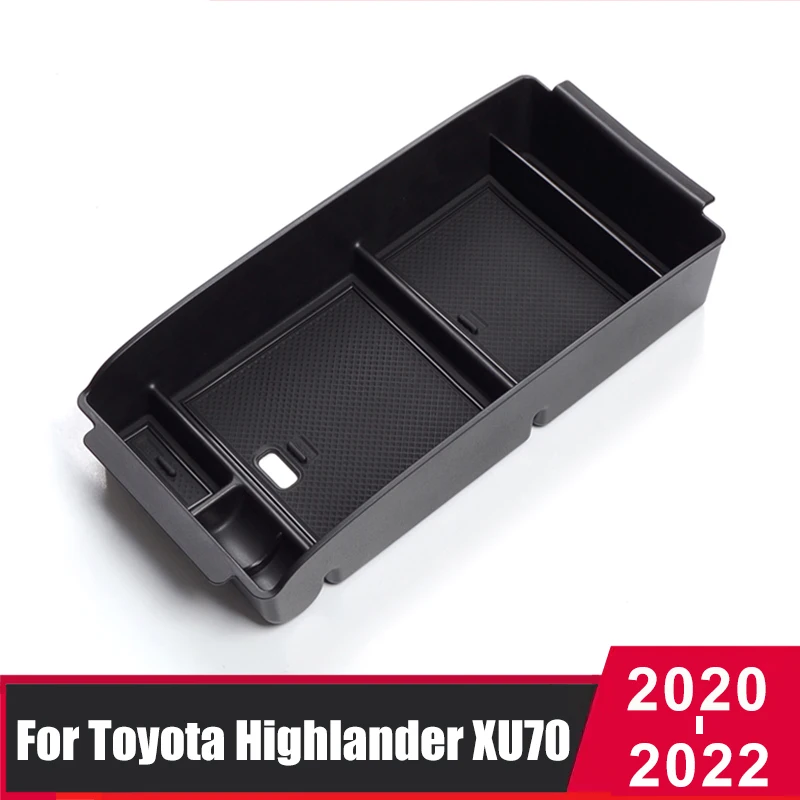 Vassoio dell'inserto del supporto del contenitore della scatola di immagazzinaggio del bracciolo centrale dell'abs dell'automobile per Toyota Highlander Kluger XU70 2020 2021 2022 AT accessori