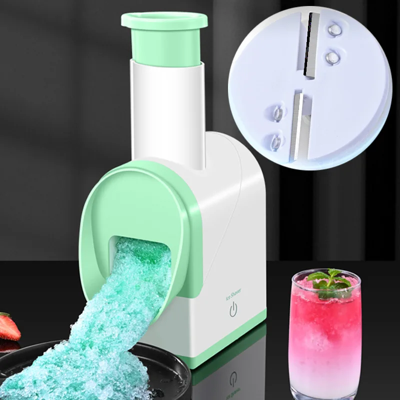 

Fast shaved ice machine summer fresh ice crusher milk tea snowflake smoothie high-power double-knife ice cutter