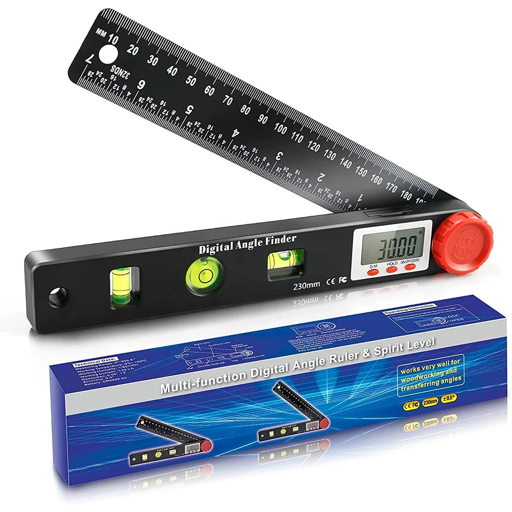 

Digital Angle Finder Protractor Digital Instrument Angle Inclinometer Digital Electronic Goniometer Angle Detector Level Ruler