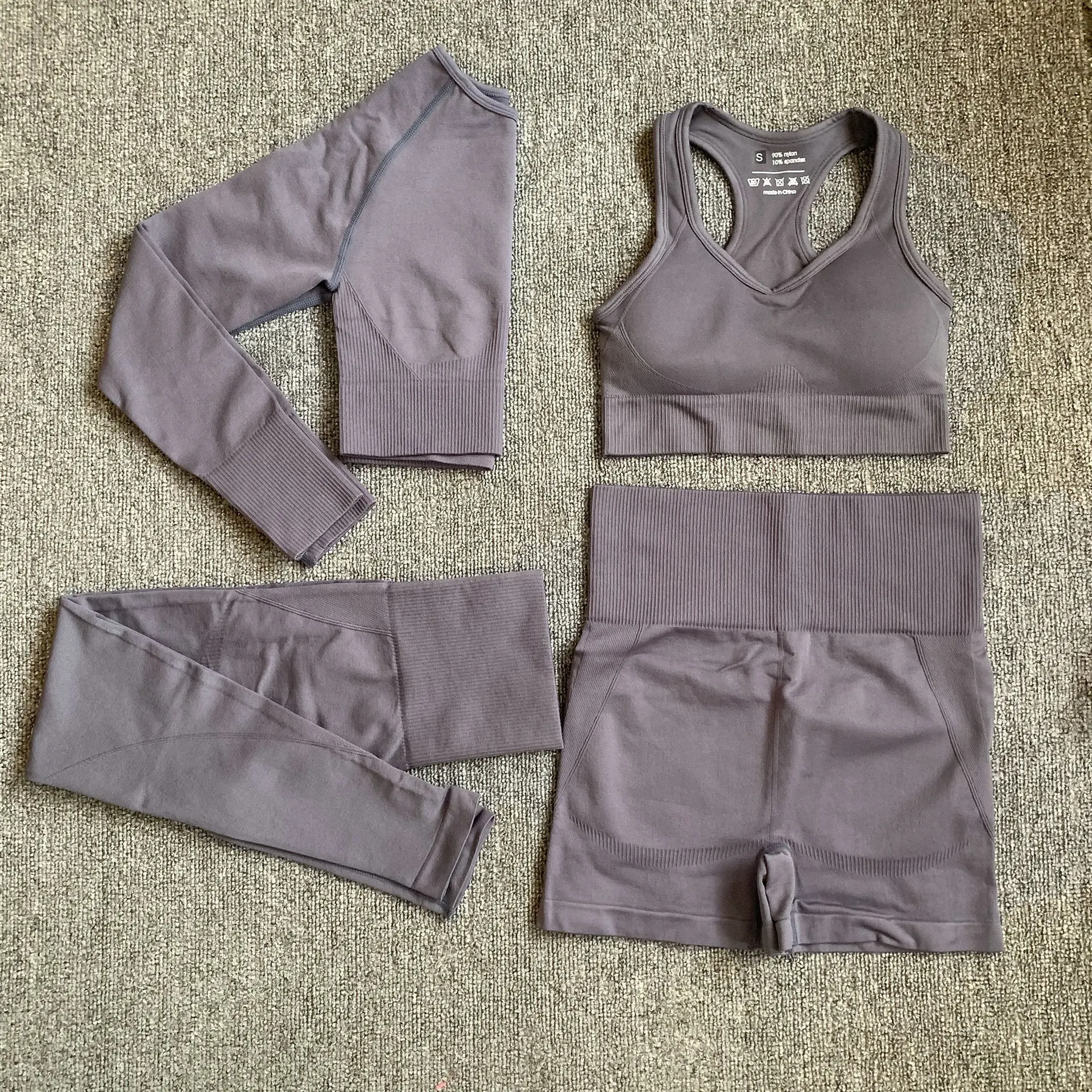

NEW Dyeing Seamless yoga set Women gym fitness clothing sportswear sports Top high waist gym leggings sports suits yoga suits